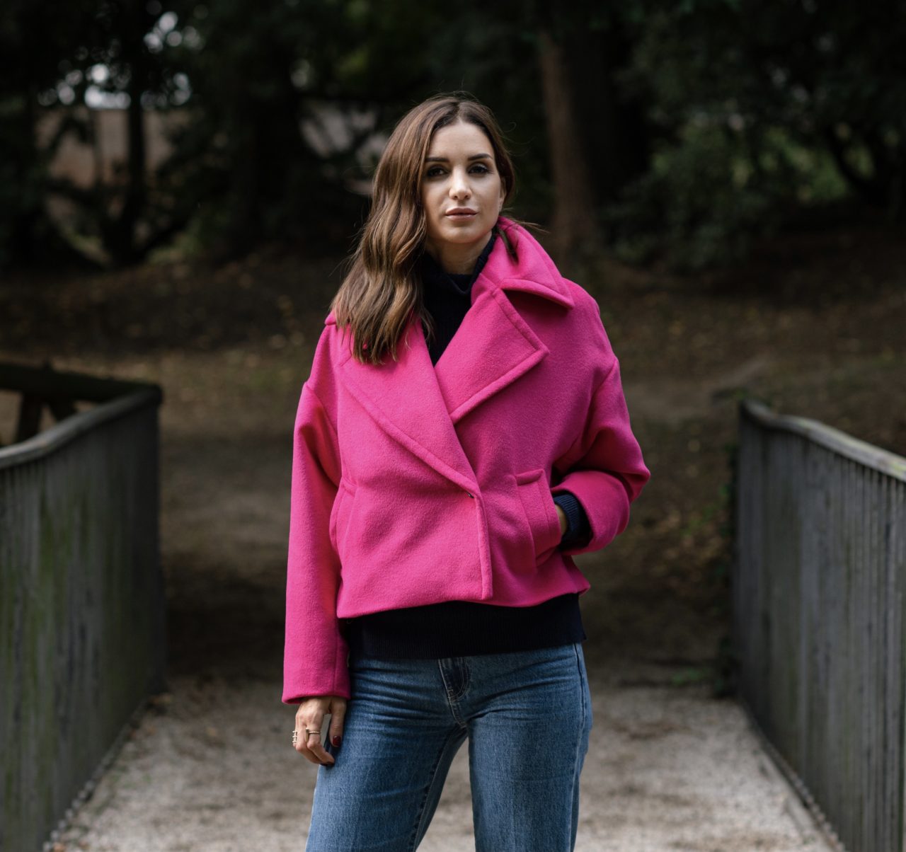 Caban corto fucsia, GISELLE 2