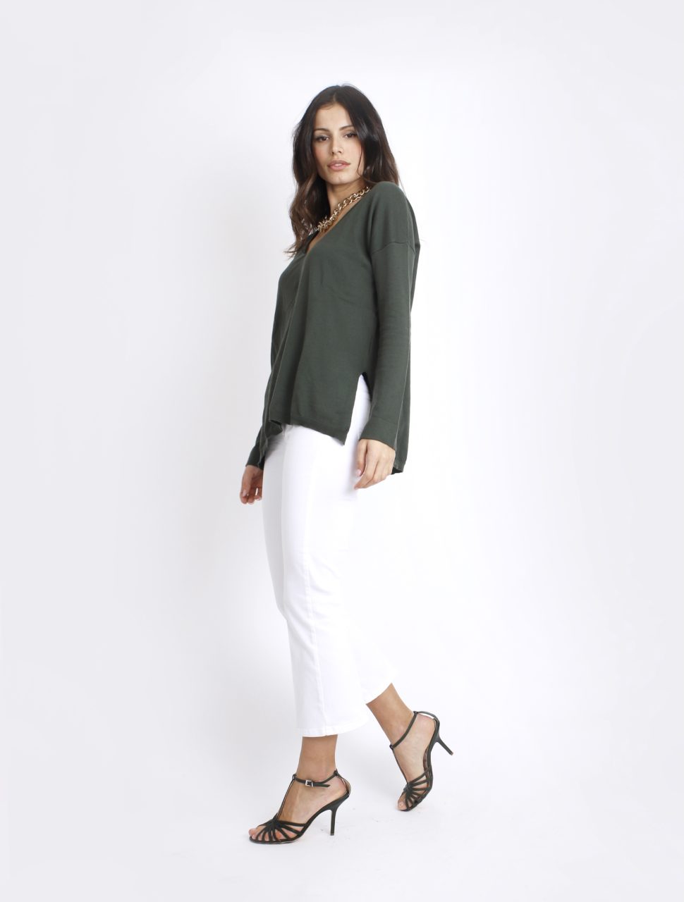 Pull scollo V, JEAN 2