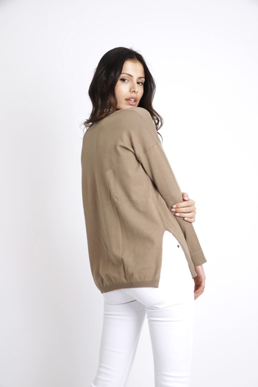 Pull scollo V, JEAN 5