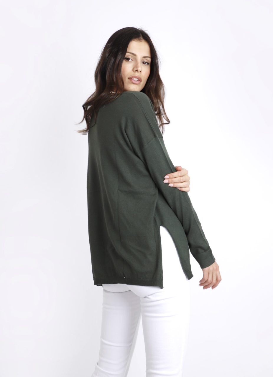 Pull scollo V, JEAN 1