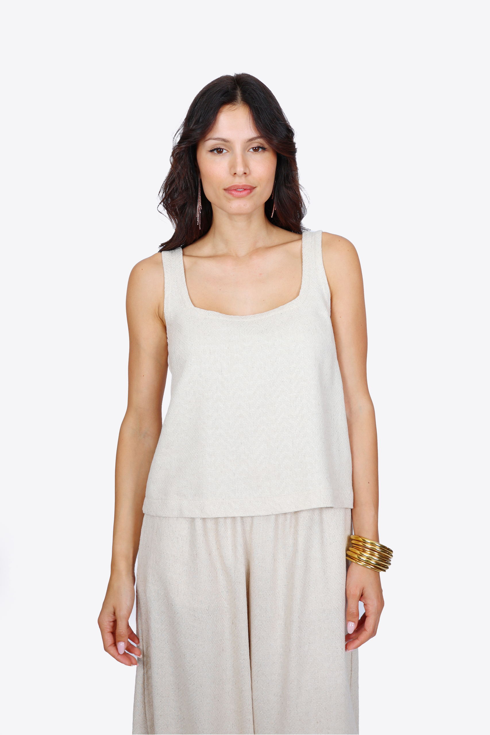 top in lino cropped